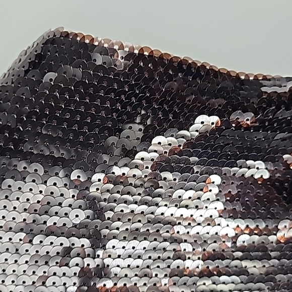 Express Sequined Midi Dress Capped Sleeves Oxblood - Picture 13 of 17